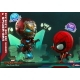 Spider-Man: Far From Home - Figurines Cosbaby (S) Mysterio's Iron Man Illusion & Spider-Man 10 cm