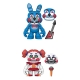 Five Nights at Freddy's - Figurines Snap Toy Bonnie & Baby 9 cm