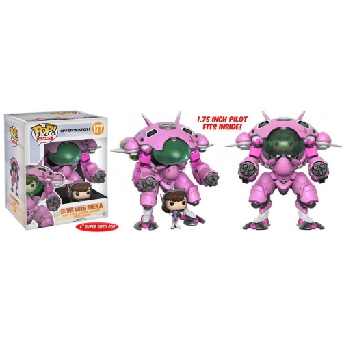 Overwatch - Figurine POP! Super Sized D.VA & Meka 15 cm