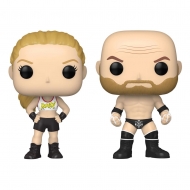 WWE - Pack 2 figurines POP! Rousey/Triple H 9 cm