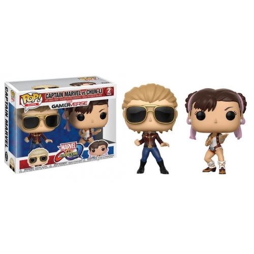 Marvel vs. Capcom Infinite - Pack 2 Figurines POP! Captain Marvel vs Chun-Li 9 cm