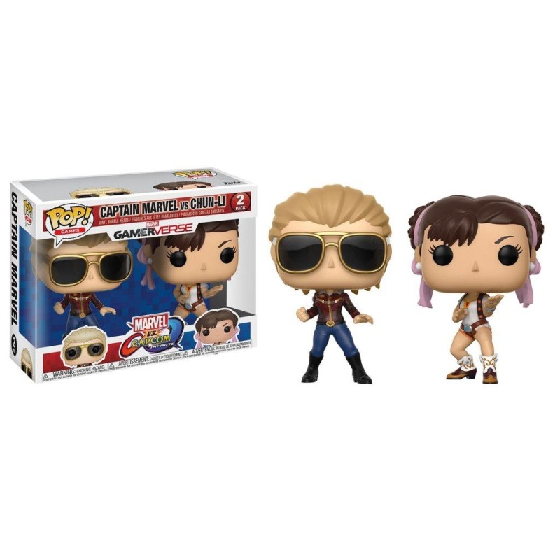 Marvel vs. Capcom - Infinite POP! Games Vinyl pack 2 figurines Captain Marvel vs Chun-Li 9 cm