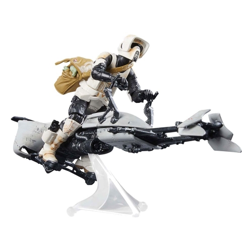 Star Wars : The Mandalorian Vintage Collection - Véhicule avec figurines Speeder Bike with Scout Trooper & Grogu