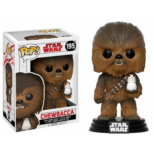 Star Wars Episode VIII - Figurine POP! Bobble Head Chewbacca & Porg 9 cm