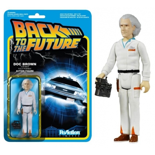 Retour vers le futur - Figurine ReAction Doc Brown 10 cm - Figurine-Discount