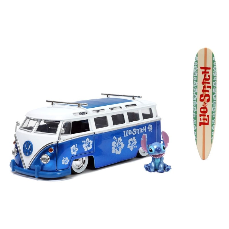 Lilo & Stitch - 1/24 Hollywood Rides 1962 VW Bus avec Stitch figurine