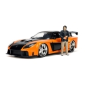 Fast & Furious Hollywood Rides - Réplique 1/24 Mazda RX7 1997 avec figurine Han