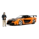 Fast & Furious Hollywood Rides - Réplique 1/24 Mazda RX7 1997 avec figurine Han