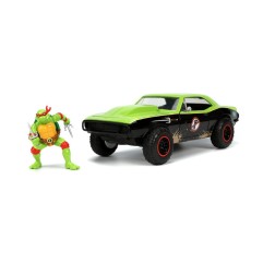 Tortues Ninja - Teenage Mutant Ninja Turtles 1/24 Hollywood Rides 1967 Chevrolet Camaro avec Raphael figurine