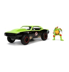 Tortues Ninja - Teenage Mutant Ninja Turtles 1/24 Hollywood Rides 1967 Chevrolet Camaro avec Raphael figurine