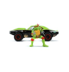 Tortues Ninja - Teenage Mutant Ninja Turtles 1/24 Hollywood Rides 1967 Chevrolet Camaro avec Raphael figurine