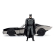 Batman Hollywood Rides 2022 - Réplique 1/24 Batmobil 2022 Black Chrome Convention Exclusive avec figurine Batman
