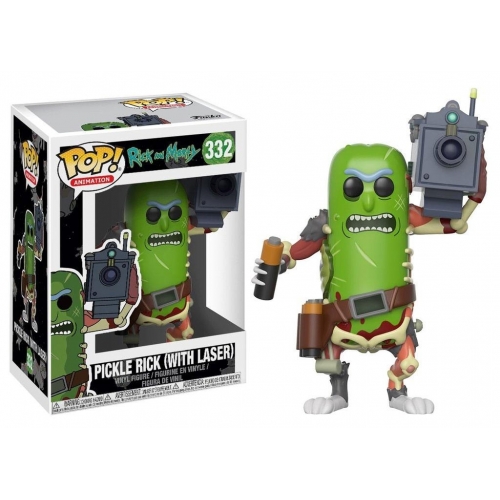 Rick et Morty - Figurine POP! Pickle Rick avec Laser 9 cm