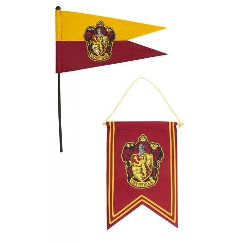 Harry Potter - Set bannière & drapeau Gryffindor