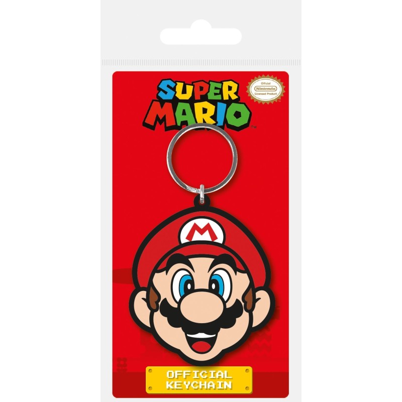 Super Mario - Porte-cles caoutchouc Mario 6 cm