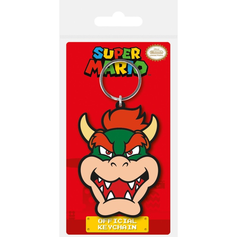 Super Mario - Porte-cles caoutchouc Bowser 6 cm