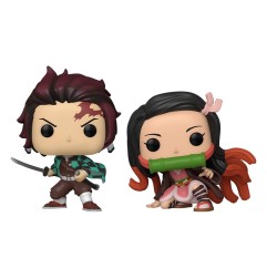 Demon Slayer: Kimetsu no Yaiba - Pack 2 POP! Animation Vinyl figurines Tanjiro & Nezuko cm