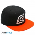 Naruto Shippuden - Casquette snapback Noir & Orange Konoha