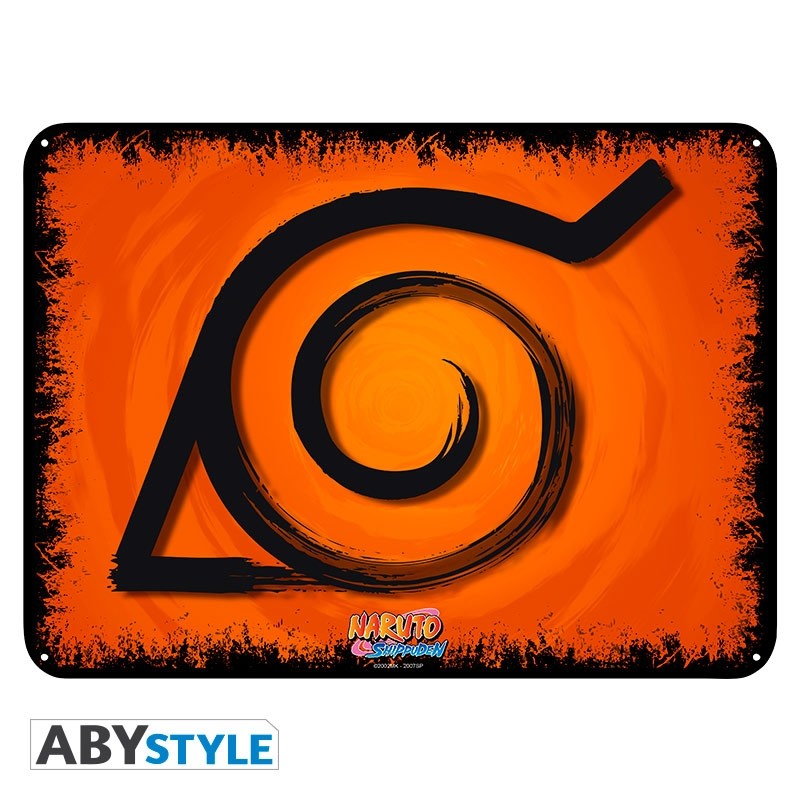 Naruto Shippuden - Plaque métal Konoha (28x38)