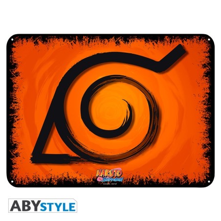 Naruto Shippuden - Plaque métal Konoha (28x38)