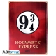 Harry Potter - Plaque métal Voie 9 3/4 (28x38)