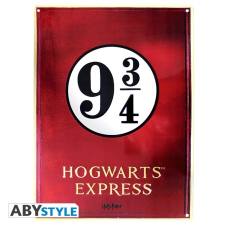 Harry Potter - Plaque métal Voie 9 3/4 (28x38) Broch.