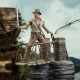 Indiana Jones et le Temple maudit - Statuette Deluxe Gallery Rope Bridge 28 cm