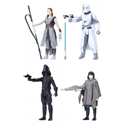 Star Wars Episode VIII - Pack 4 figurines Force Link 2018 Battle on Crait 10 cm