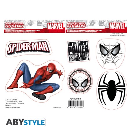 Marvel - Stickers - 16x11cm/ 2 planches - Spiderman X5