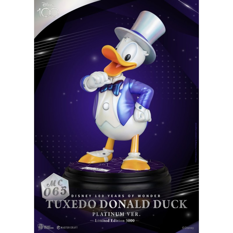 Disney - 100th statuette Master Craft Tuxedo Donald Duck (Platinum Ver.)