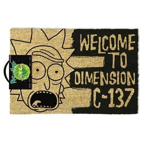 Rick & Morty - Paillasson Dimension C-137 Black 40 x 57 cm