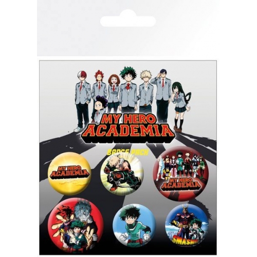 My Hero Academia - Pack 6 badges Mix