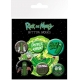 Rick et Morty - Pack 6 badges Pickle Rick