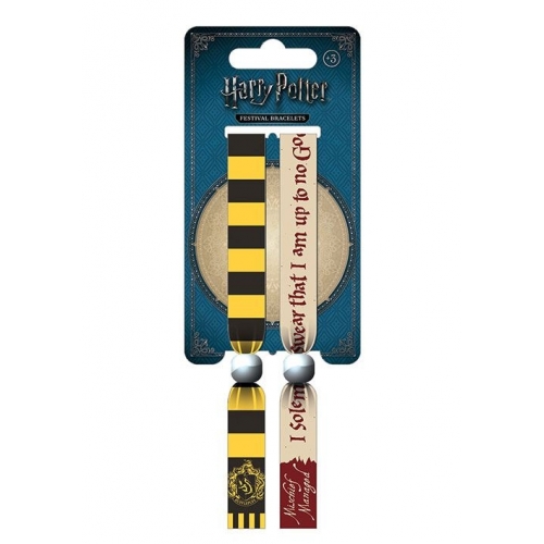 Harry Potter - Pack 2 bracelets (type festival) Hufflepuff