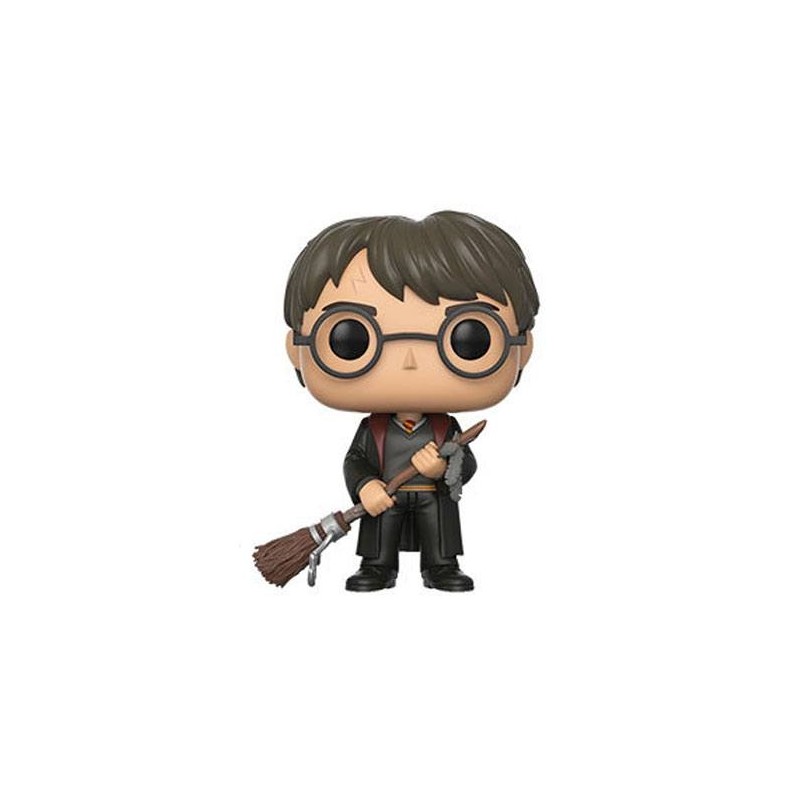 Harry Potter - Figurine POP! Movies Vinyl Harry with Firebolt & Feather 9 cm