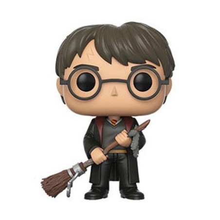 Harry Potter - Figurine POP! Movies Vinyl Harry with Firebolt & Feather 9 cm