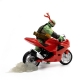 Les Tortues Ninja - Figurine et véhicule BST AXN Raphael avec moto (IDW Comics) 13 cm