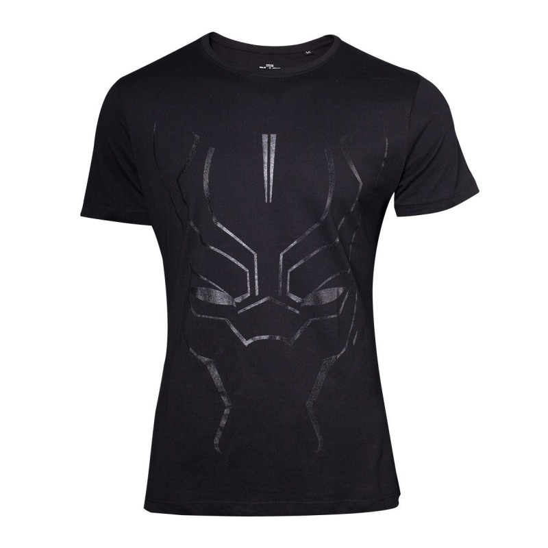 Deadpool - Black Panther Movie T-Shirt Black on Black Face  