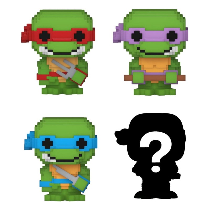 Tortues Ninja - Les Tortues ninja pack 4 figurines Bitty POP! Vinyl 8-Bit 2,5 cm