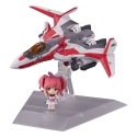 Macross Delta - Véhicule avec figurine Tiny Session VF-31C Siegfried (Mirage Farina Jenius Use) with Makina Nakajima 10 cm