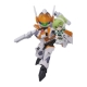 Macross Delta - Véhicule avec figurine Tiny Session VF-31E Siegfried (Chuck Mustang Use) with Reina Prowler 10 cm