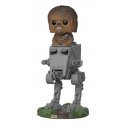 Star Wars - Figurine POP! Deluxe Chewbacca avec AT-ST 10 cm