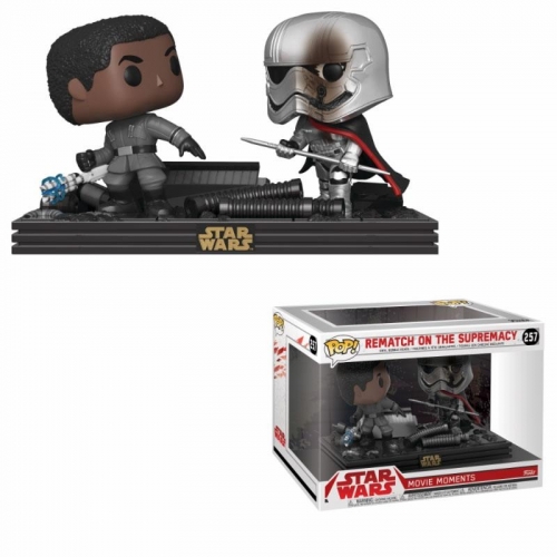 Star Wars - Pack 2 Figurines POP! Bobble Head Finn vs Captain Phasma 9 cm