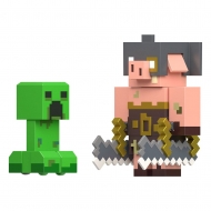 Minecraft Legends - Pack 2 figurines Creeper vs Piglin Bruiser 8 cm