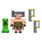 Minecraft Legends - Pack 2 figurines Creeper vs Piglin Bruiser 8 cm