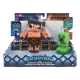 Minecraft Legends - Pack 2 figurines Creeper vs Piglin Bruiser 8 cm