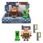 Minecraft Legends - Pack 2 figurines Creeper vs Piglin Bruiser 8 cm