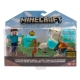 Minecraft - Pack 2 figurines Steve et cheval avec armure 8 cm