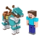Minecraft - Pack 2 figurines Steve et cheval avec armure 8 cm