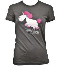 Moi, moche et mechant - Moi, moche et mÃÂ©chant T-Shirt femme I Believe in Fluffy Unicorns 
